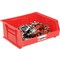 Global Industrial Hang & Stack Storage Bin, Plastic, Red, 7 in H, 16-1/2 in W 269686RD - alternate 2